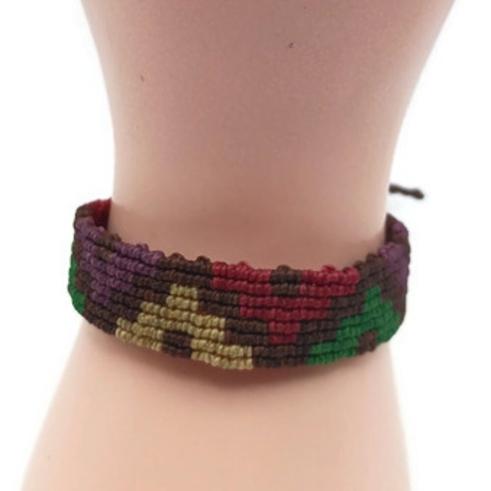 Unisex Bracelet Woven Waxed Macramé Thread Water Resistant